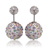 Aurora Pave Double Sided 360 Statement Earrings